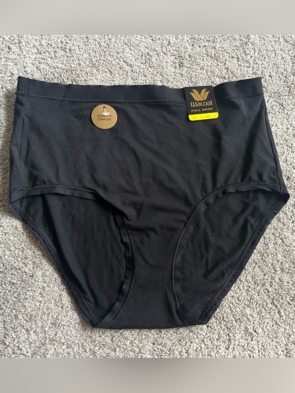 New Wacoal Ultimate Comfort Size M Full Brief Panty Solid Stretch Underwear